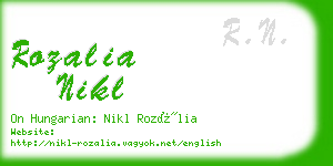 rozalia nikl business card